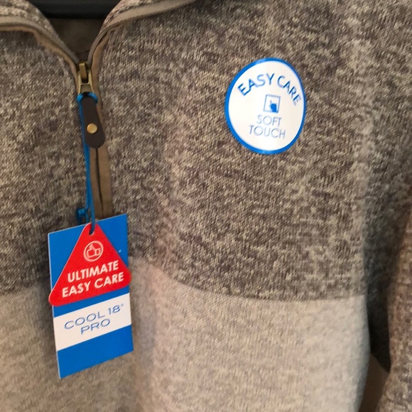 Haggar Gray Collared Long sleeve Sweater SzMedium - Picture 3 of 12